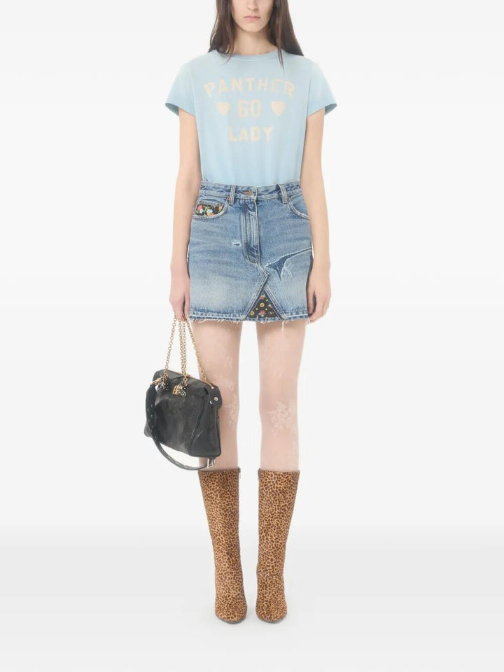 AlaÏA Denim&leather - Blue | 40777c6c28f821e676914e59be27366e126819cd