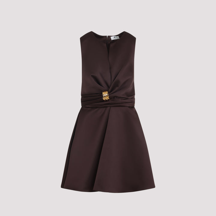 Elisabetta Franchi Mini dresses - Brown | 266f24c9559ff6eece720c7b58eb043c2d188f14