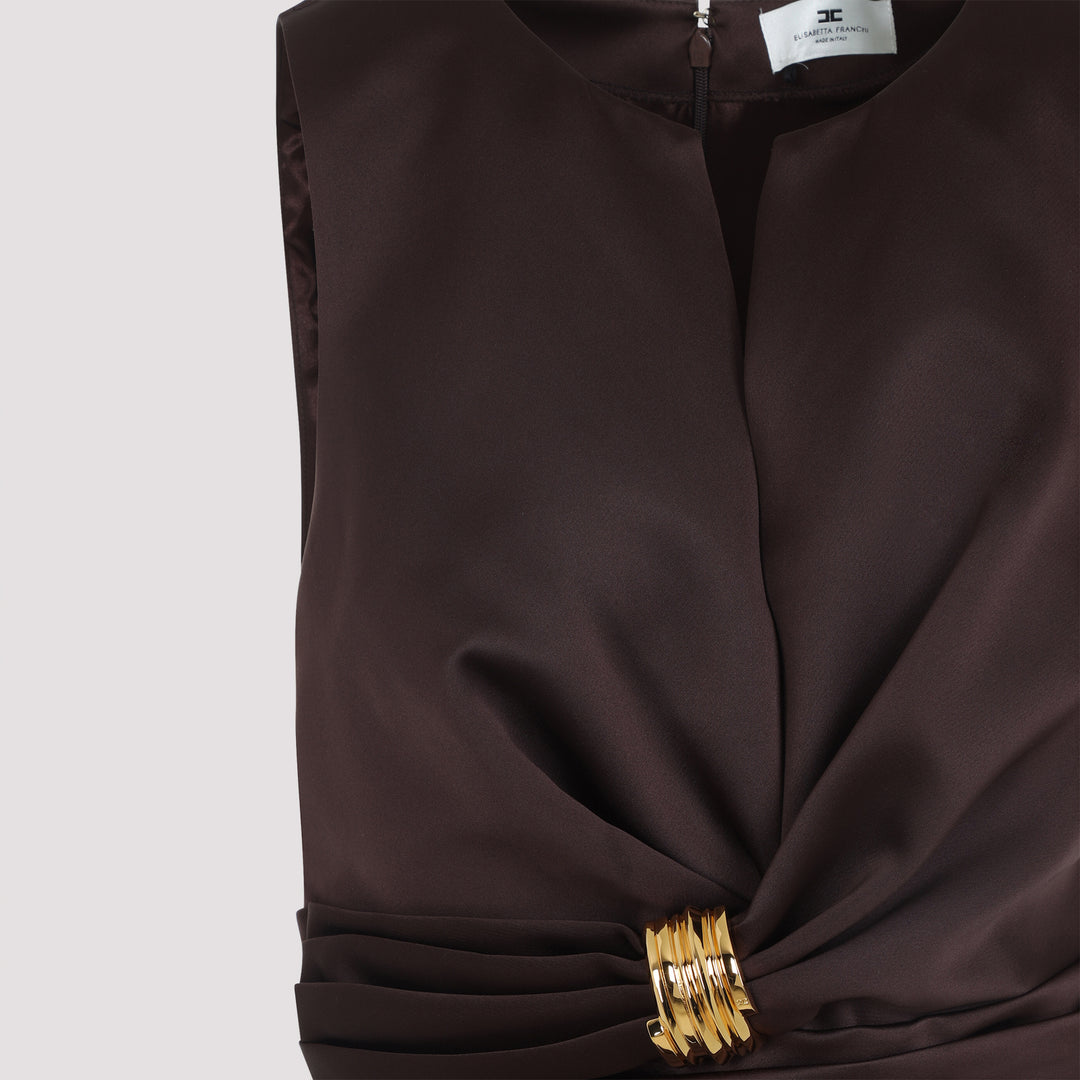Elisabetta Franchi Mini dresses - Brown | 7eb3a6d81a89f86df23e9f29ab9811c4e65da9bd