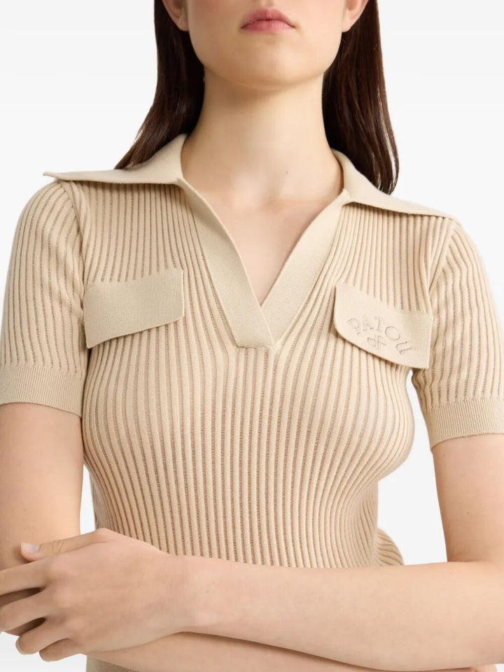Patou Polo neck - Nude & Neutrals | 753d7b8b1e680edecfce678cd65769af60c3b9e6