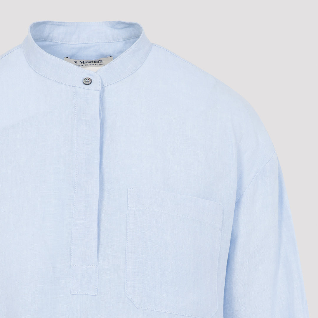 Max Mara`S Shirts - Blue | c43a614bb1e7a4de265549a232377e2184faa348