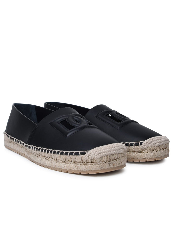 Nappa Espadrilles Lace-Up Shoes Black