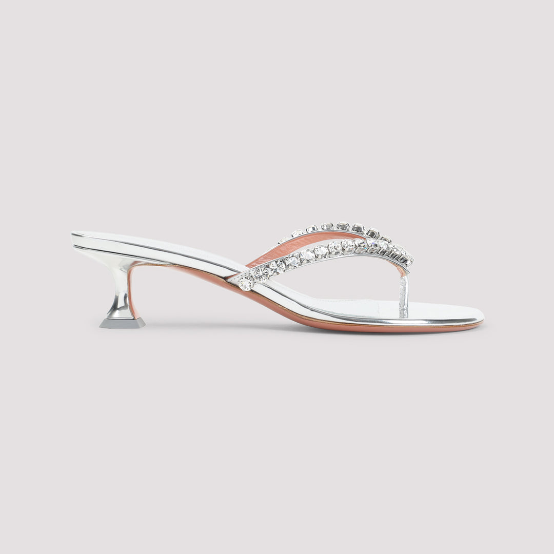 Amina Muaddi Sandals - Metallic | 238e4cb77417d0751379ad2a457f014aa565f8be