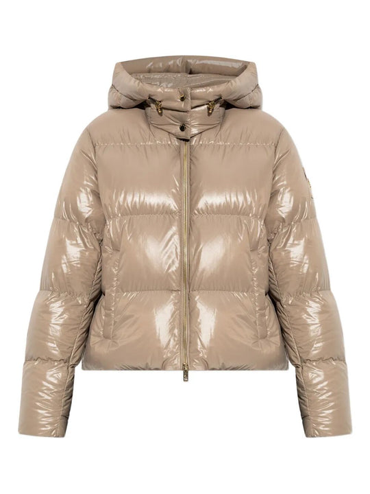Detachable Hood Shiny Shell Down Jacket