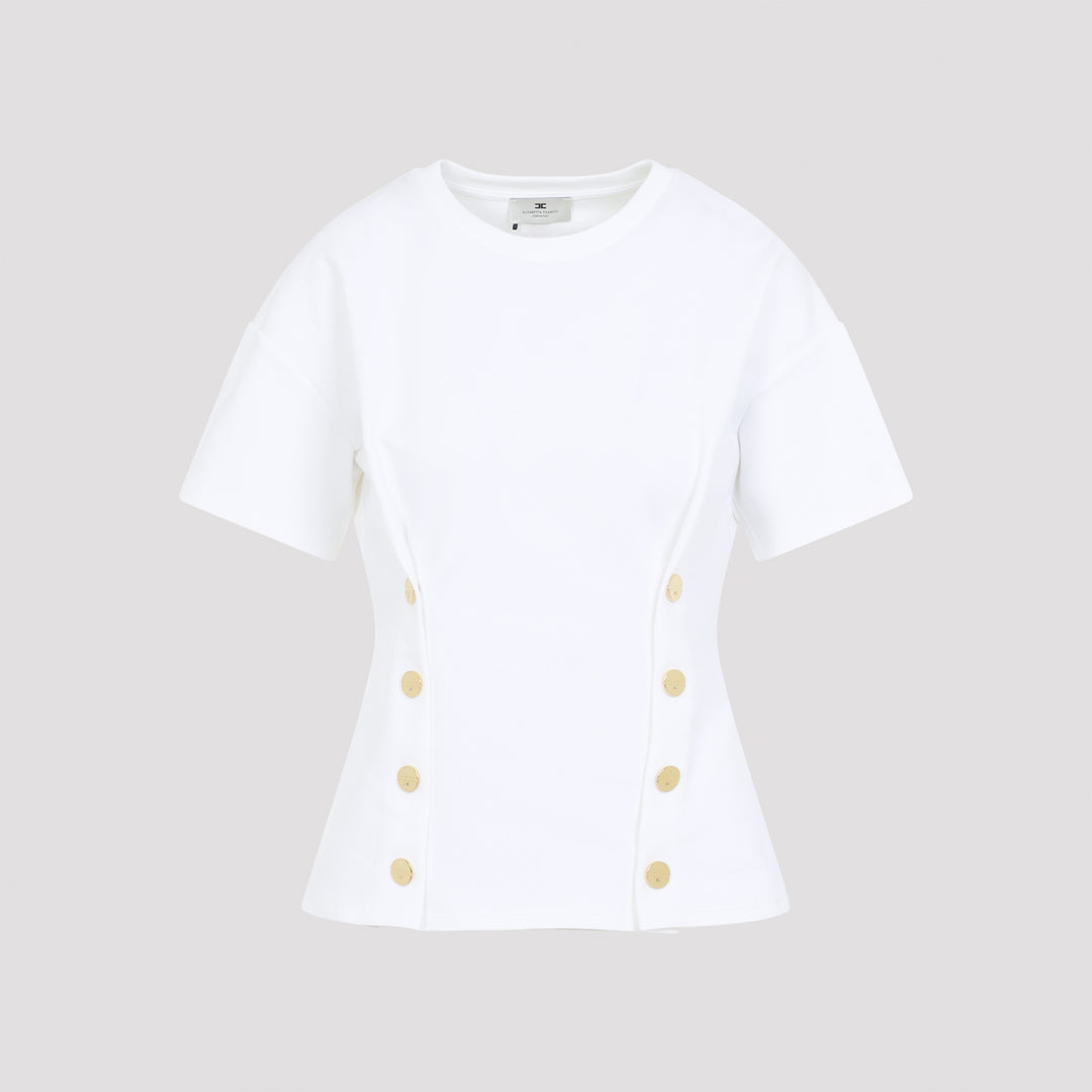 Elisabetta Franchi T-shirts - White | 0261da34853692fb07f0d488d9f73f5d1bf3d8b1