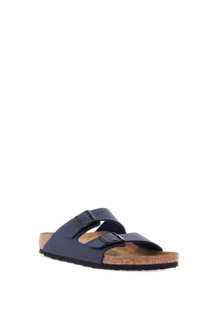 Dark Blue Arizona Sandals In Birkoflor With Cork Sole