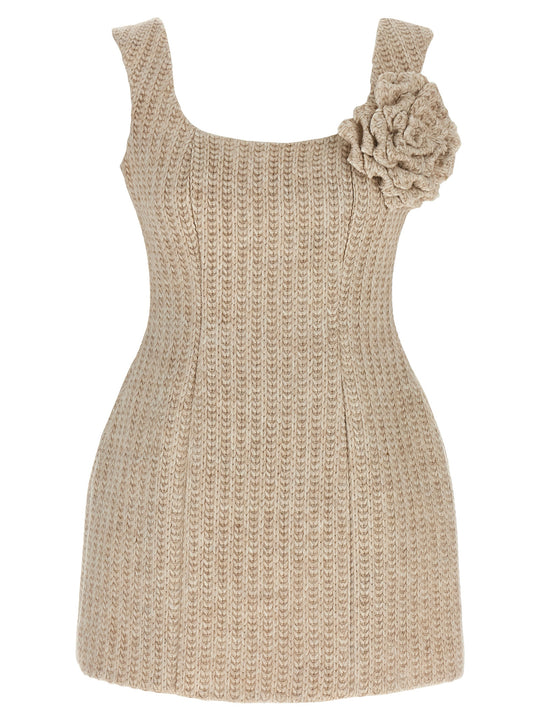 Tricot Dress Dresses Beige