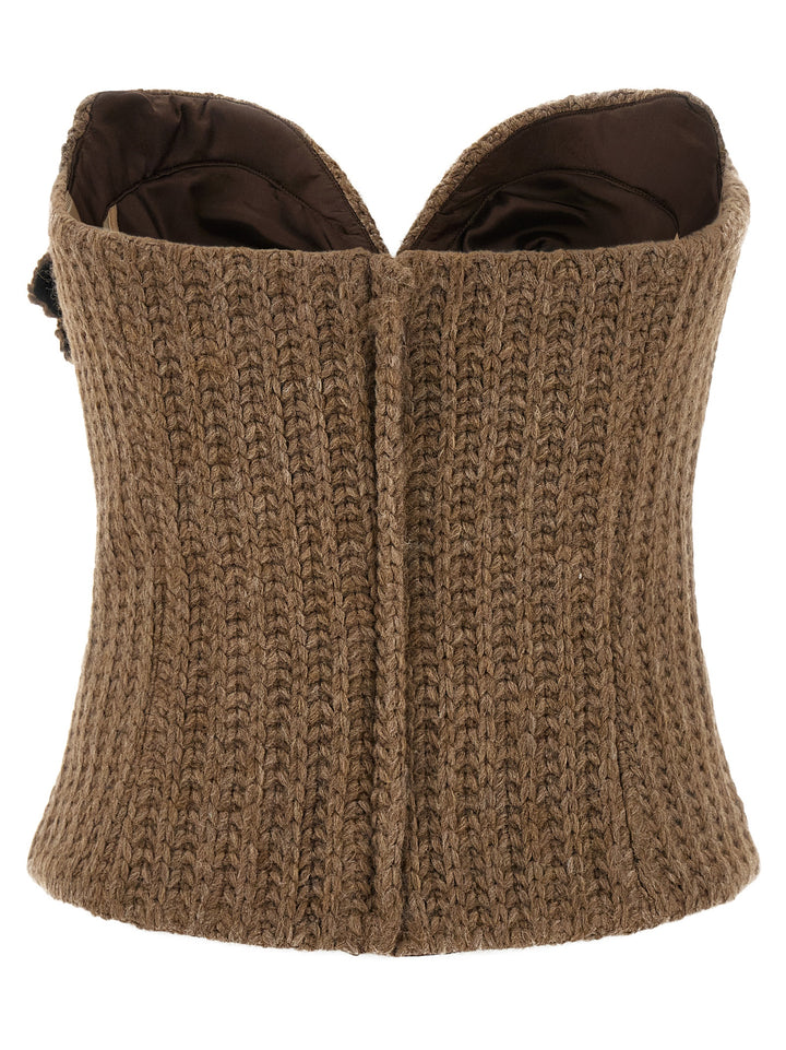 Giuseppe Di Morabito Tricot Bustier Top Tops - Brown | 5aaede15369217c17145451e4493e3f3d328614b