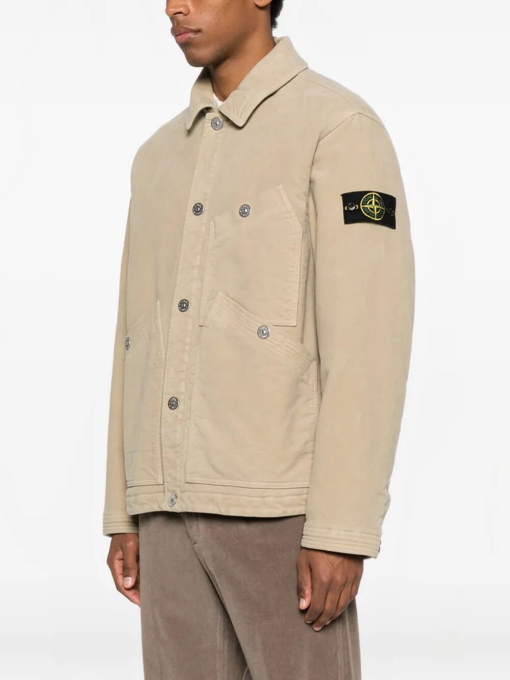 Stone Island Shirt jackets - Nude & Neutrals | 553f057b867c4983b3c2be6e2d74ee4c36ba2bd3