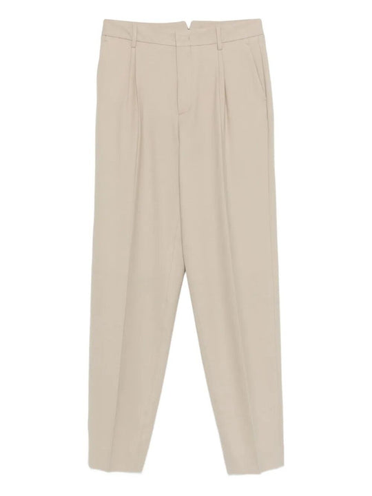 Beverly Pleated Wool Trousers