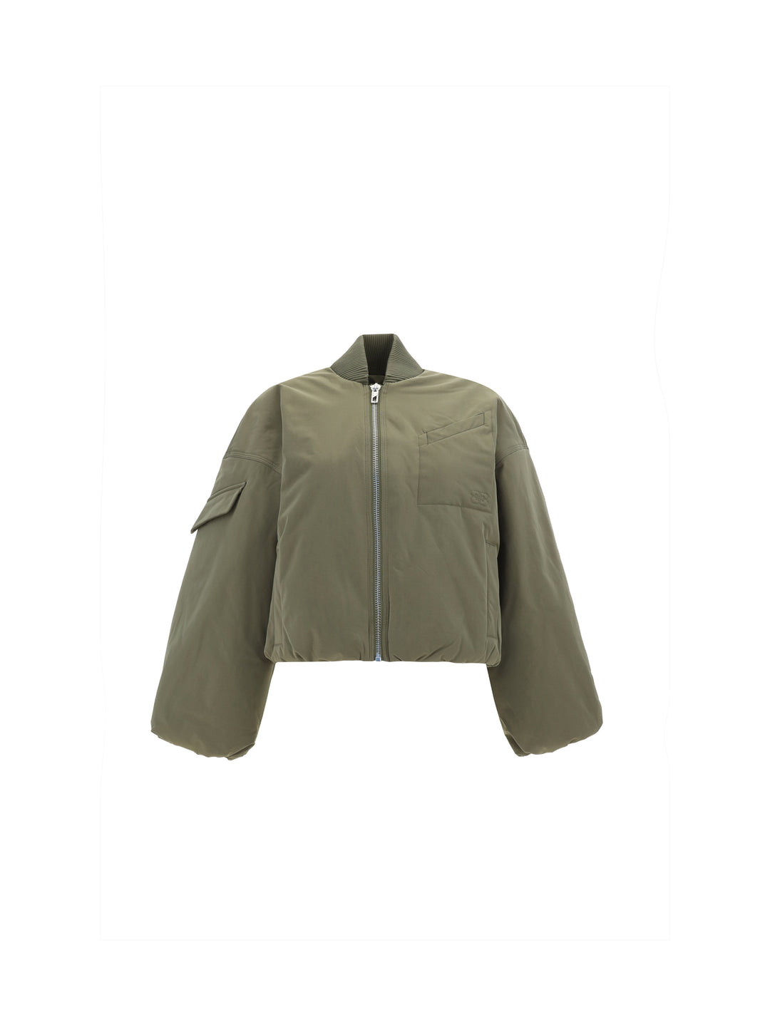 LIGHT TWILL OVERSIZED SHORT BOMBER JACKE