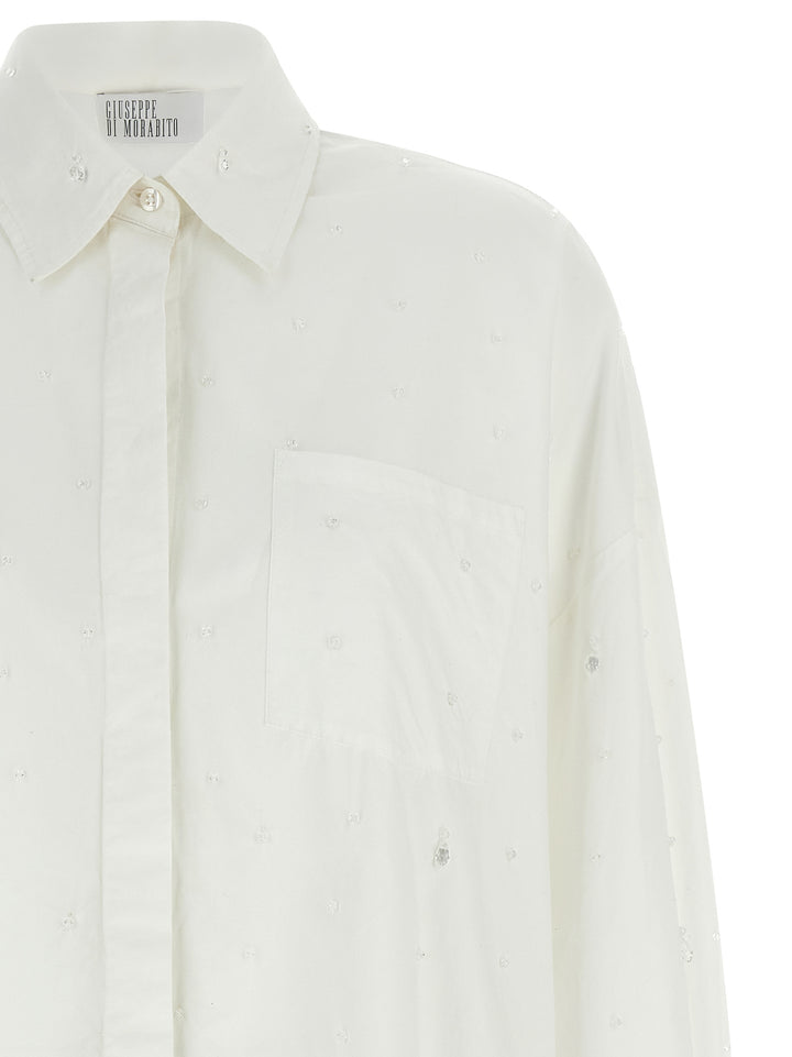 Giuseppe Di Morabito Crystal Shirt Shirt and Blouse - White | 197cb8633930e79ce9db11b98f733bddd1cf58fb