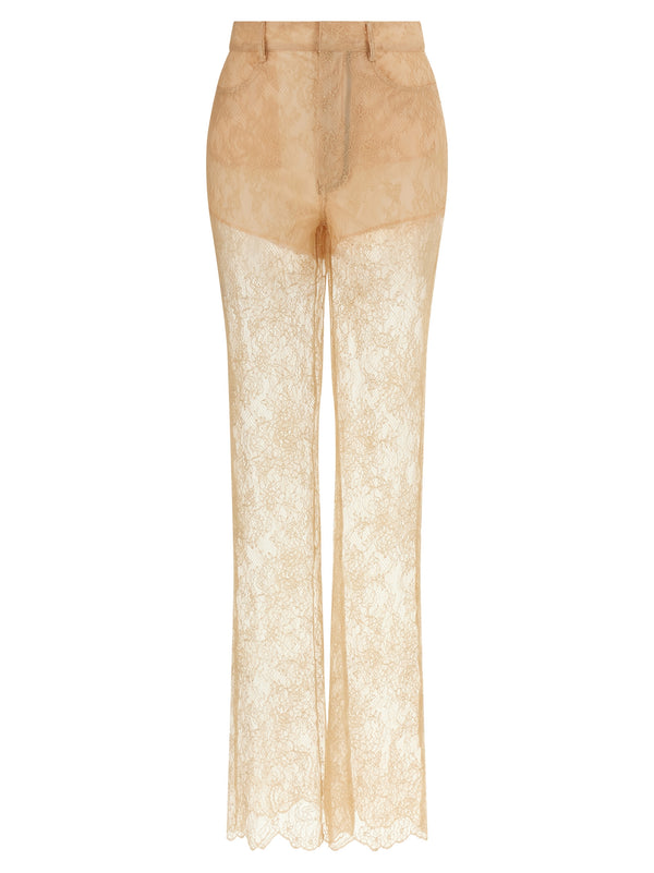 Lace Trousers Pants Pink