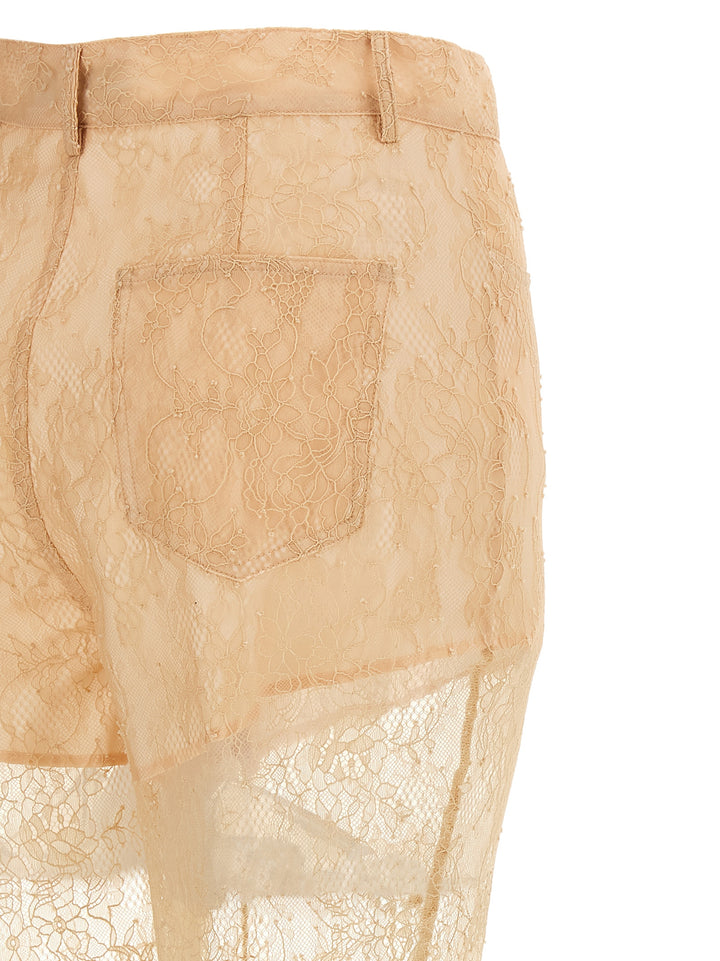 Giuseppe Di Morabito Lace Trousers Pants - Pink | 73d285d158e6e99acefe28f9aba1c5f0e4cc0449