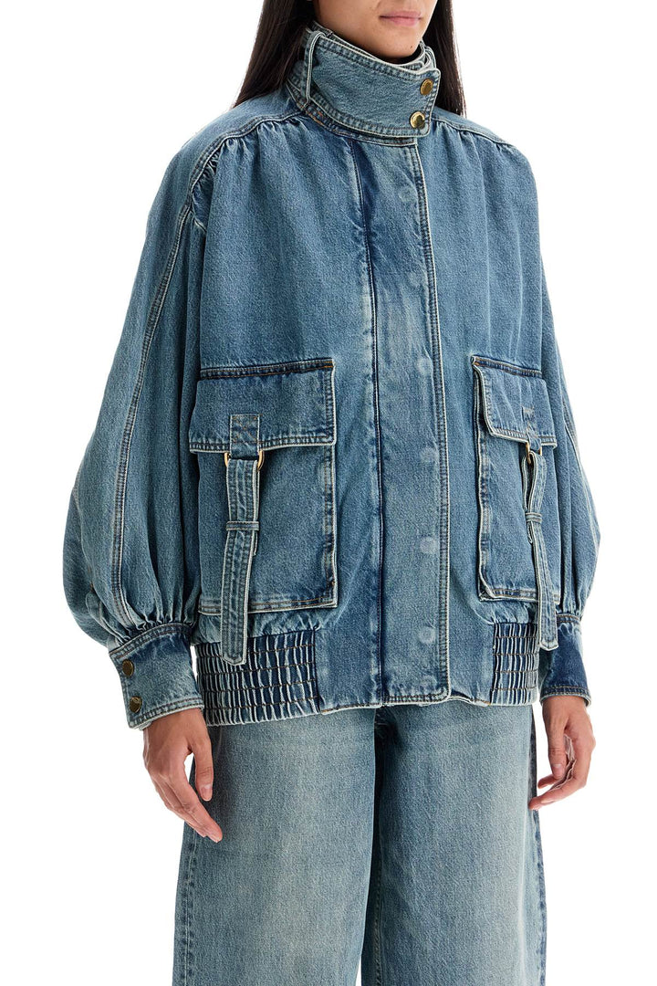 Bomber Oversize In Denim Illustration