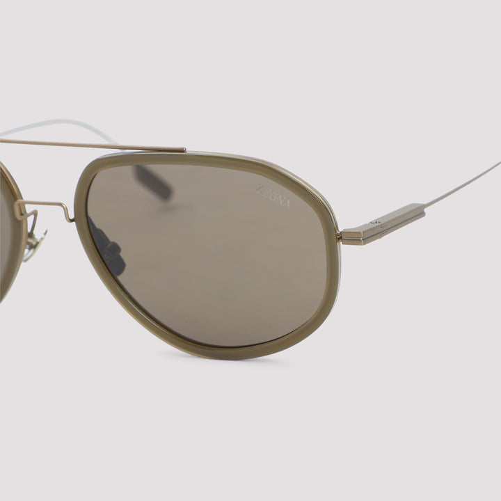 Zegna Eyewear Sunglasses - Brown | 768d395f14640db1227f26246270a2c8f691c0e6