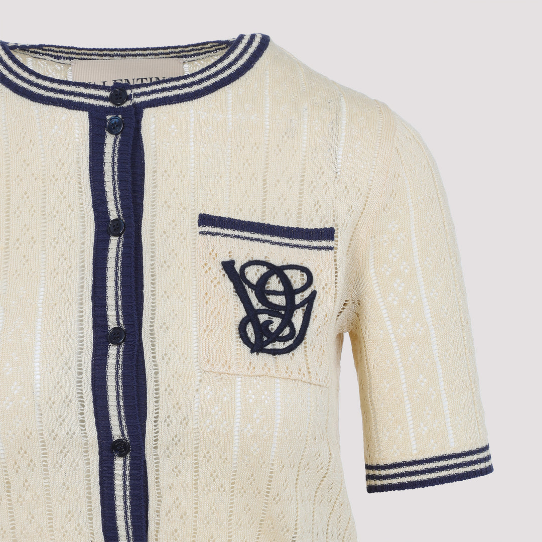 Valentino Cardigan - Nude & Neutrals | e5115287d3f563b7036b3ba6187bbb81e2a8f398