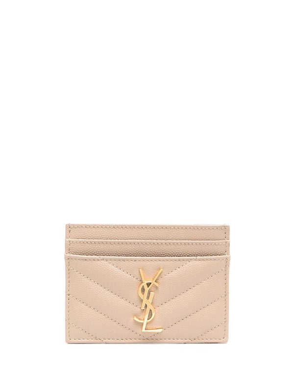 Cassandre MatelassÉ Card Case In Grain De Poudre Leather