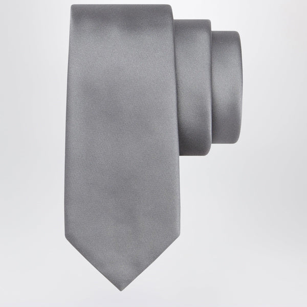 Grey Silk Tie