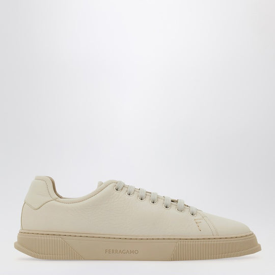 Mascarpone-Colored Leather Sneakers
