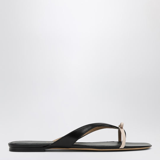 Mini Bow Flip-Flop Black And Powdery / Regular Fit