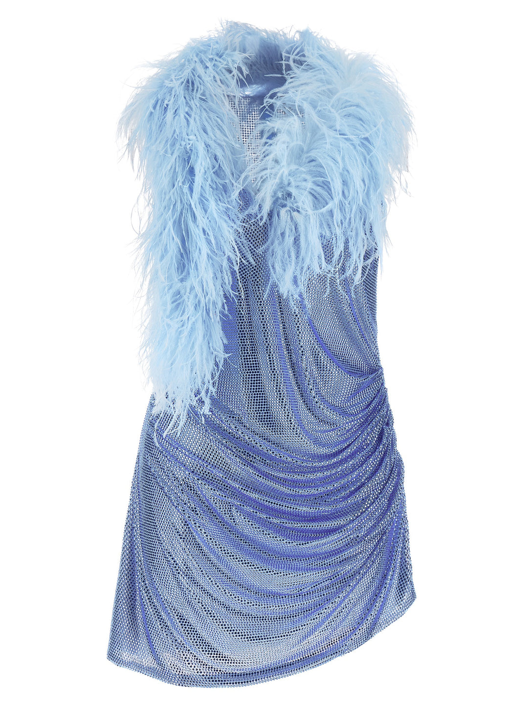 Giuseppe Di Morabito Dress With Removable Crystals And Feathers Dresses - Light Blue | 37c179637a617f6c9f457e376ba31b25d847e2df