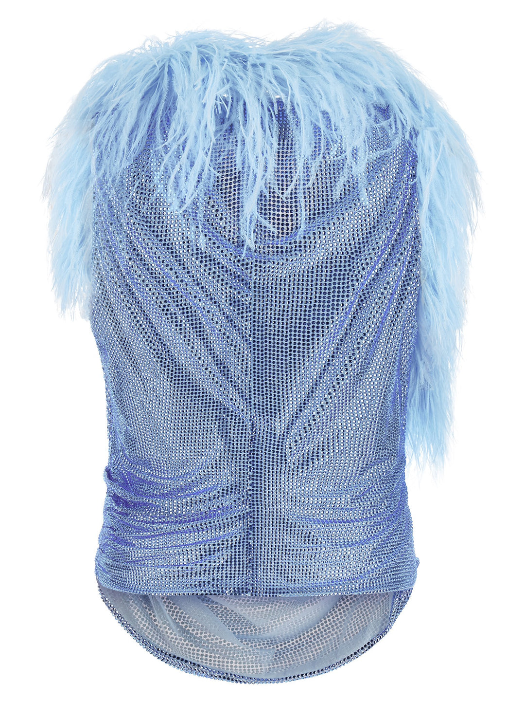 Giuseppe Di Morabito Mesh And Feather Top Tops - Light Blue | 68cdc4605cca82da152f8f09da6c3f9e1ce382f0