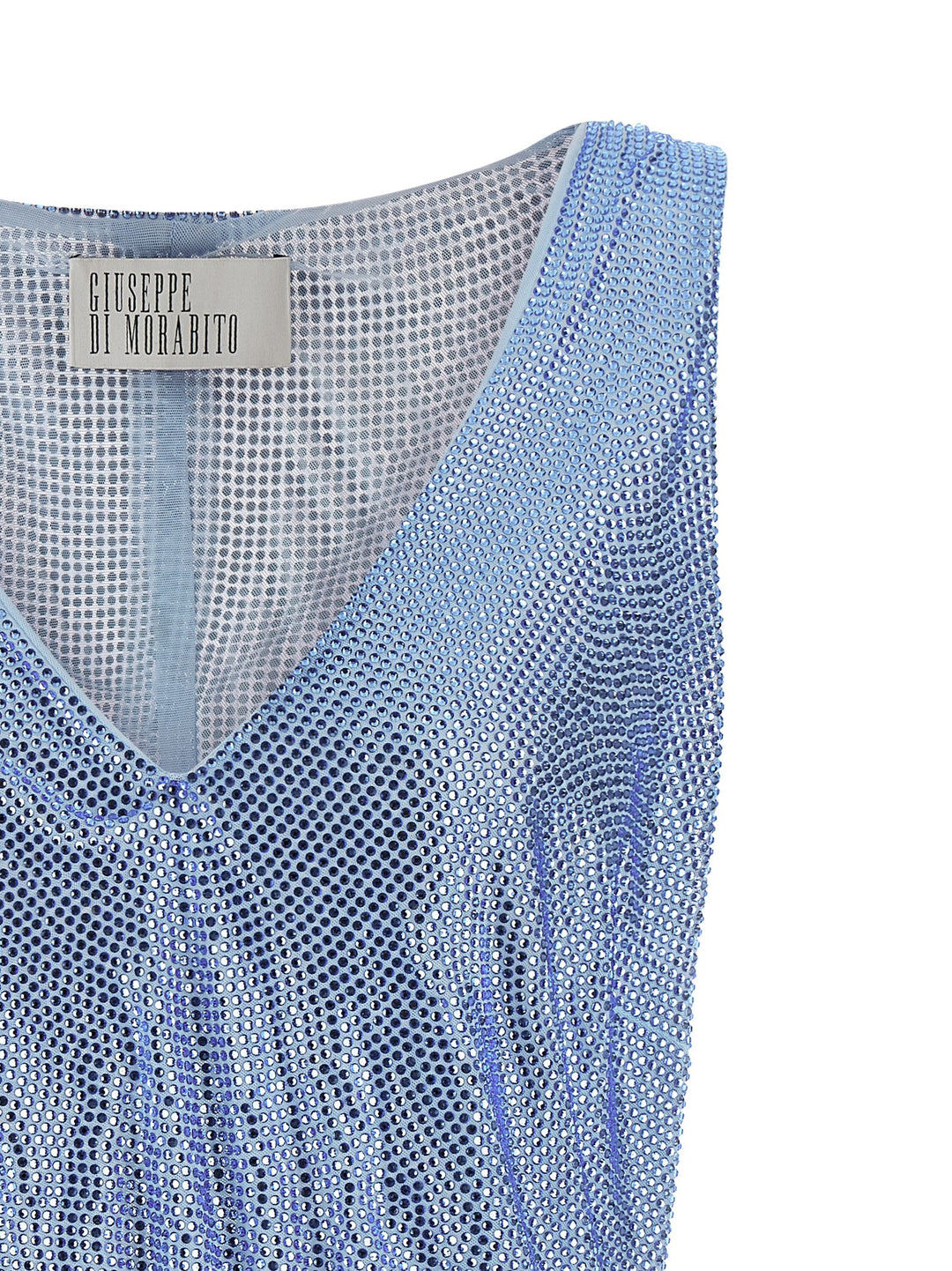 Giuseppe Di Morabito Mesh And Feather Top Tops - Light Blue | 9228cbf877c665d2bd1f381c36779227133a737e