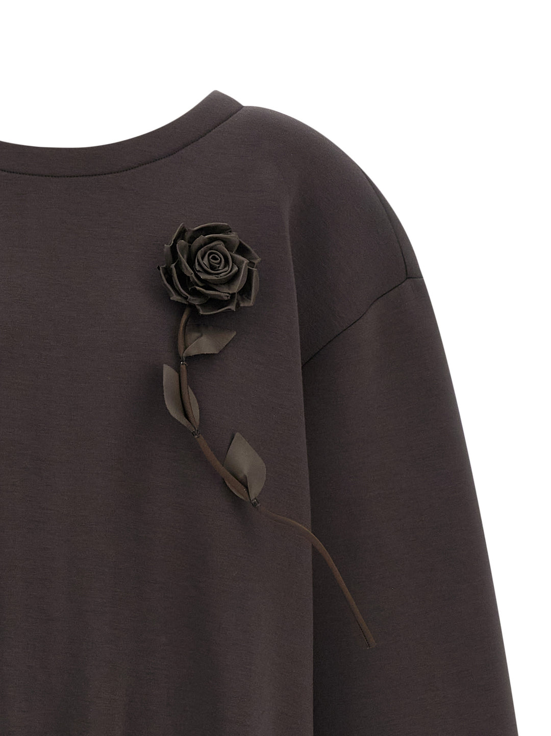 Giuseppe Di Morabito Removable Flower Application Sweatshirt - Brown | 69bdda0ee885775b5a13614d6b044ffa9a8bff9f