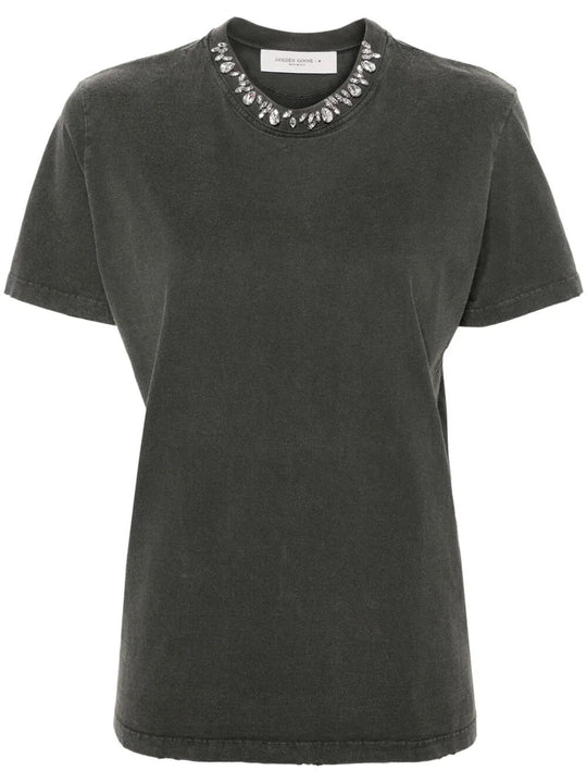 Crystal-Embellished Cotton T-Shirt