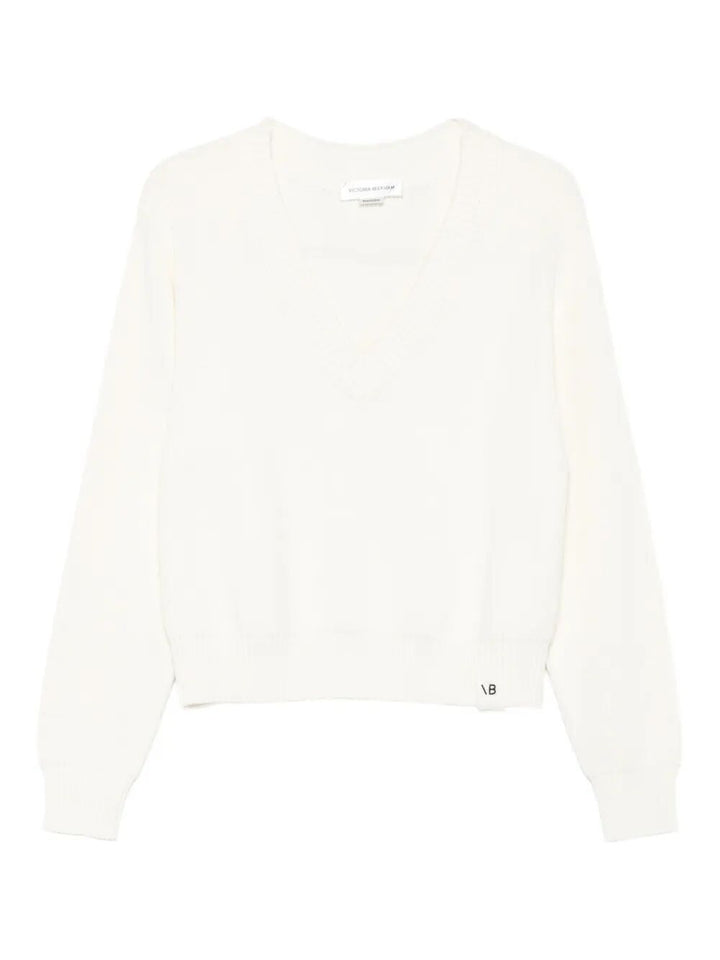 Victoria Beckham V neck - White | a06a978363d248406a1892ea69506635aab1a7a0