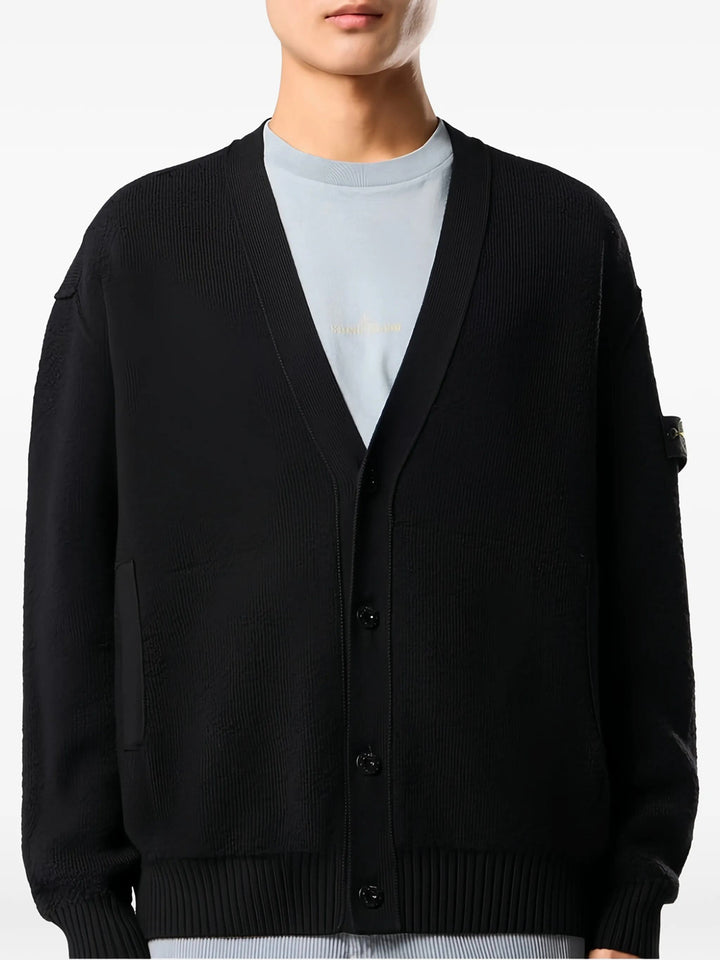 Stone Island Cardigan - Black | 6f0ca59b2fef66596b753e76335d157f283b46d7