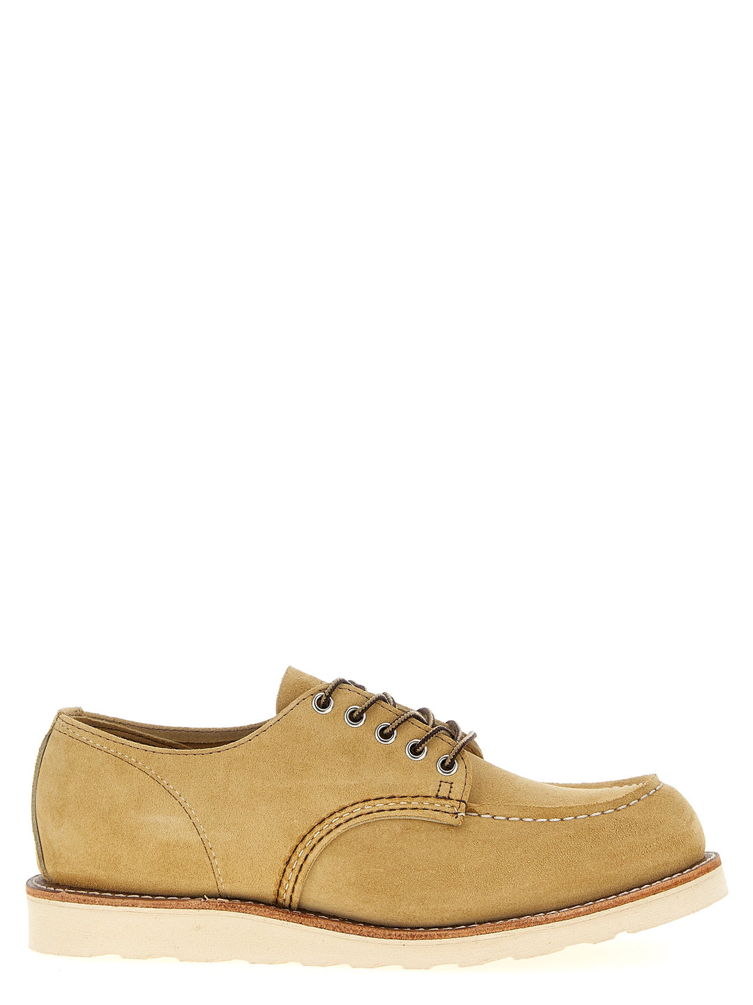 Shop Moc Oxford Lace Up Shoes Beige