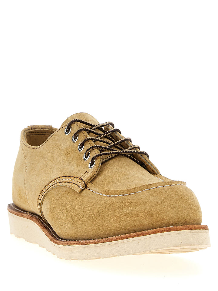 Shop Moc Oxford Lace Up Shoes Beige