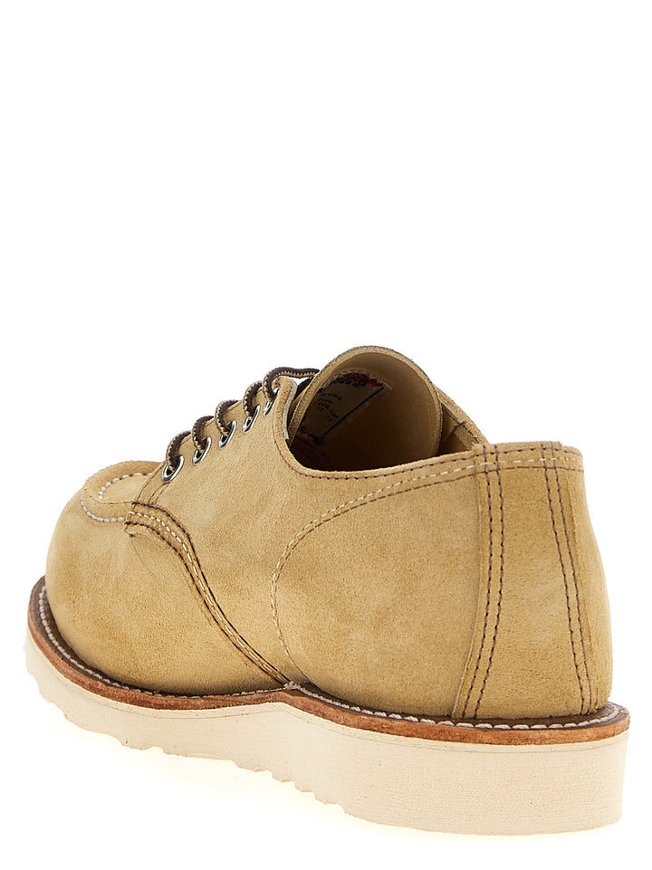 Shop Moc Oxford Lace Up Shoes Beige