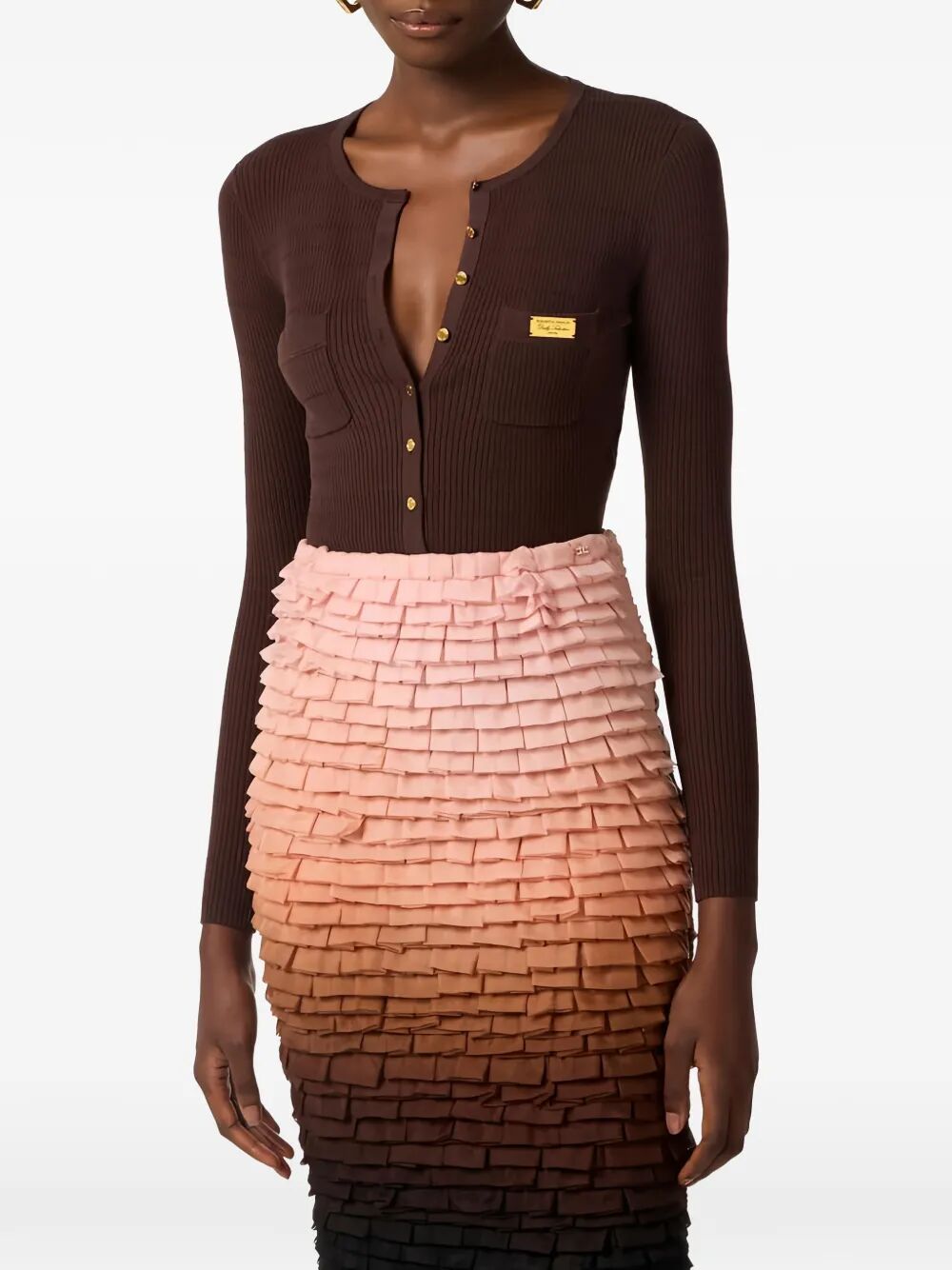 Elisabetta Franchi Cardigan - Brown | 78ba3aa40b9ae03717fc9fef3fedc882764ab58e