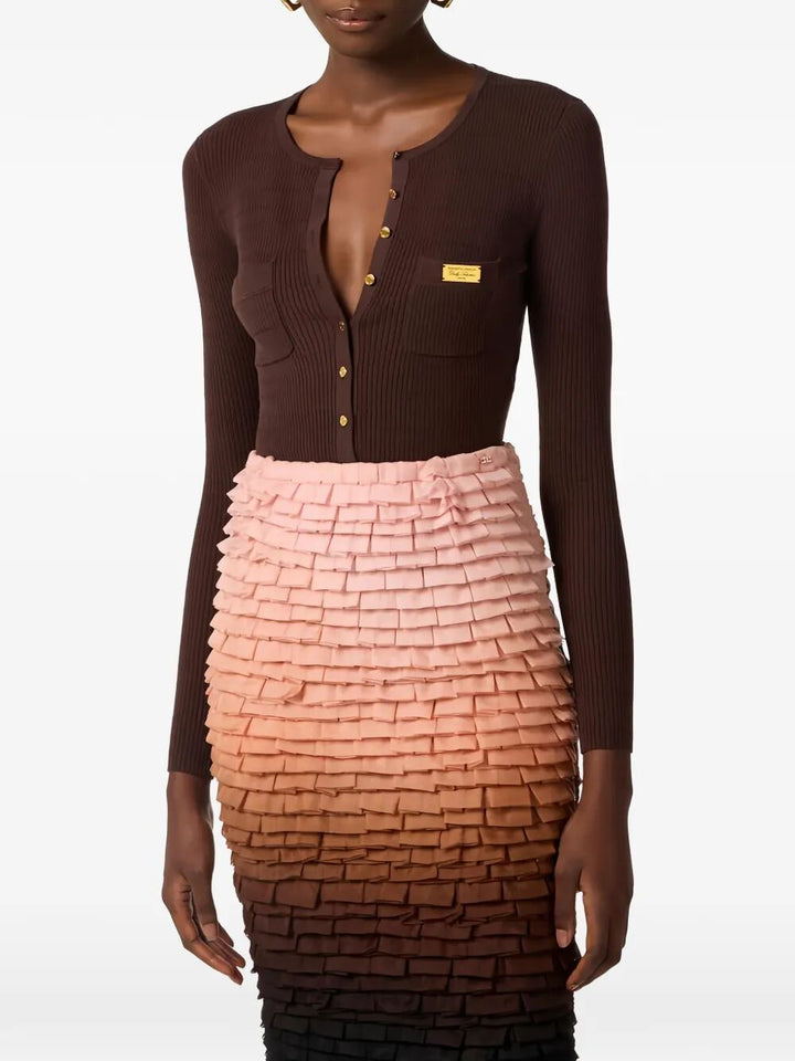 Elisabetta Franchi Cardigan - Brown | 78ba3aa40b9ae03717fc9fef3fedc882764ab58e
