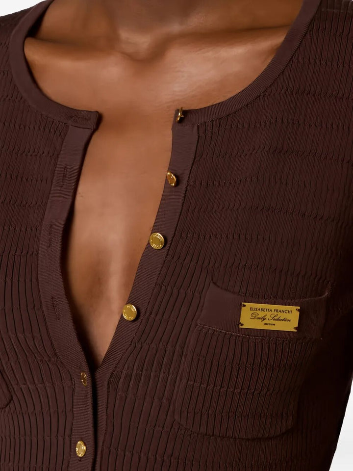 Elisabetta Franchi Cardigan - Brown | fd92188a0a91f18f9461bdfce9dbf88aa5ed6127