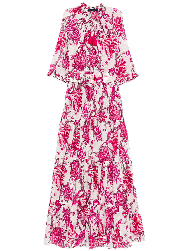 Eva Floral-Print Tiered Dress