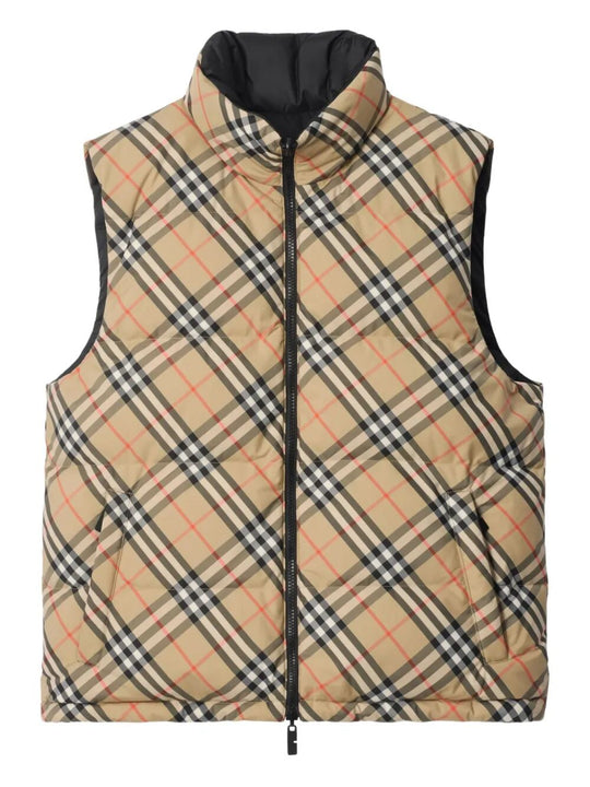Snoshill Reversible Check Puffer Gilet