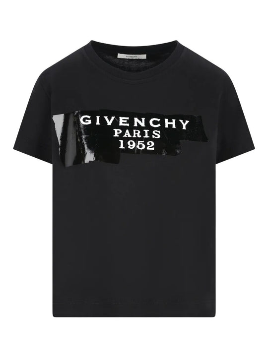 Cotton T-Shirt With Givenchy Tape Print