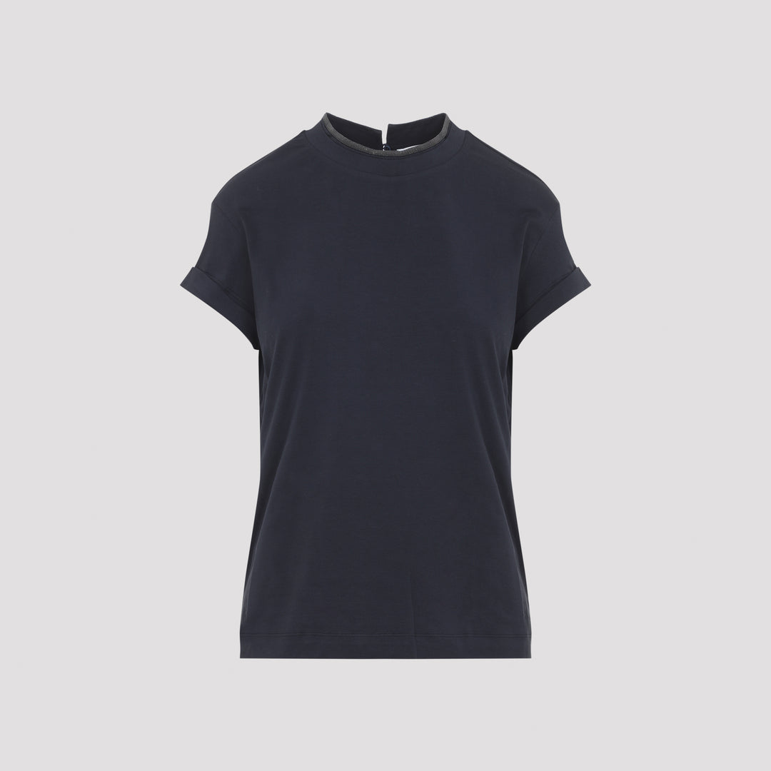 Brunello Cucinelli TSHIRT - Blue | f8d382a65450e87f7d8405772ab5e77fd60ff296
