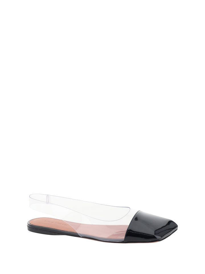 ANE GLASS SLINGBACK FLAT SHOES