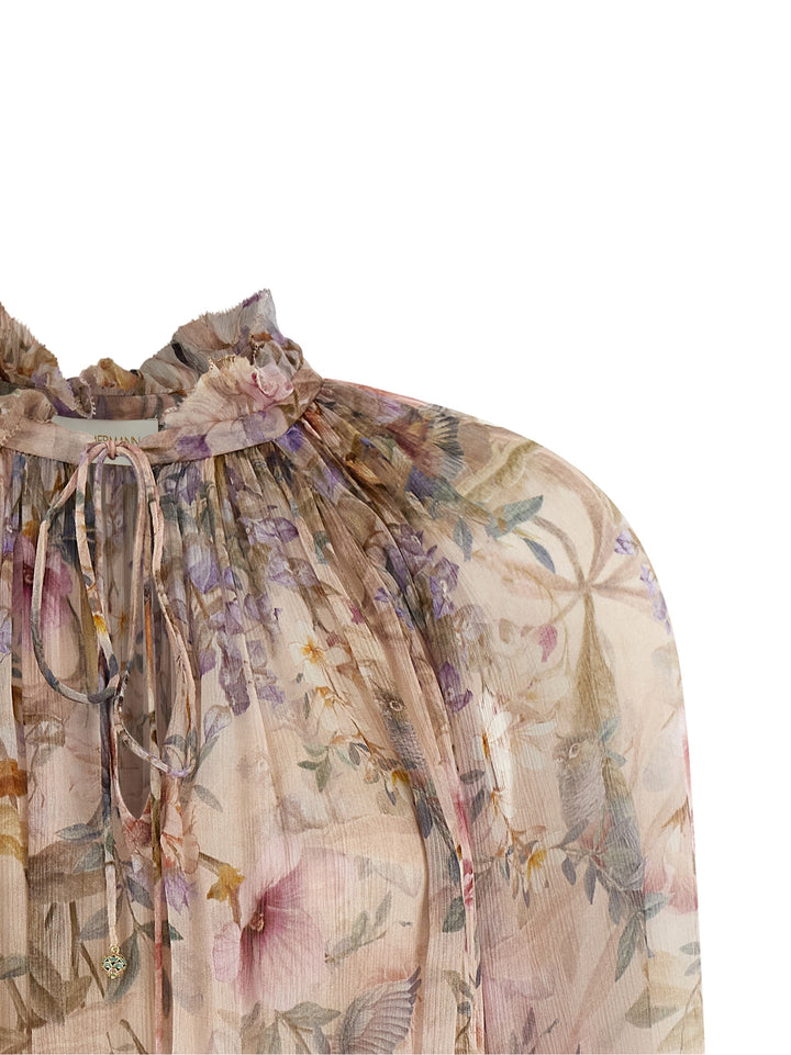 Zimmermann Billow Rebellion Shirt and Blouse - Pink | 0b1988ece583f8c3538779e964c7ceb954c0a47e