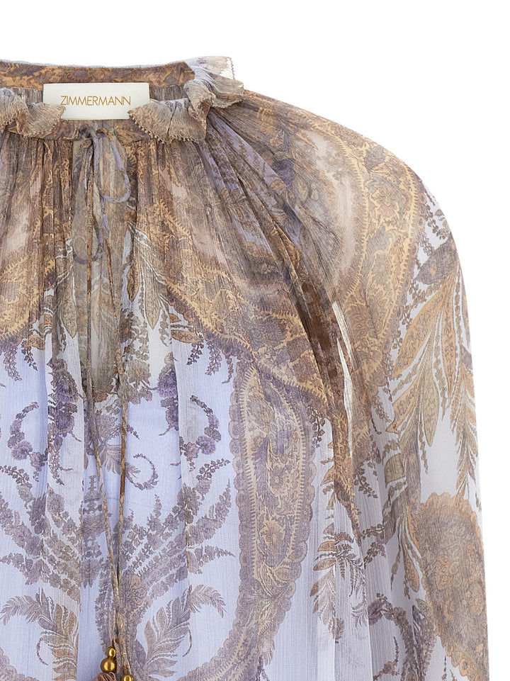 Zimmermann Hypnotic Billow Shirt and Blouse - Purple | 943b59fddf4e5eb1335f8eab30bcf9f38c187775