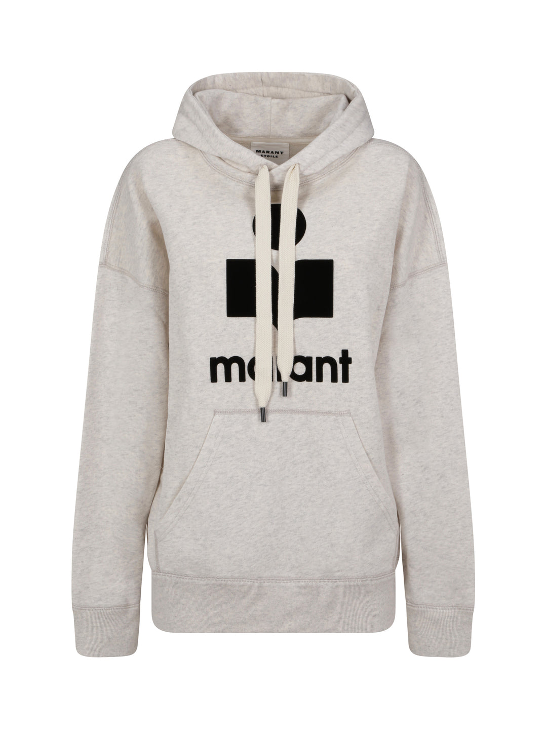 Cotton sweatshirrt with flocked logo