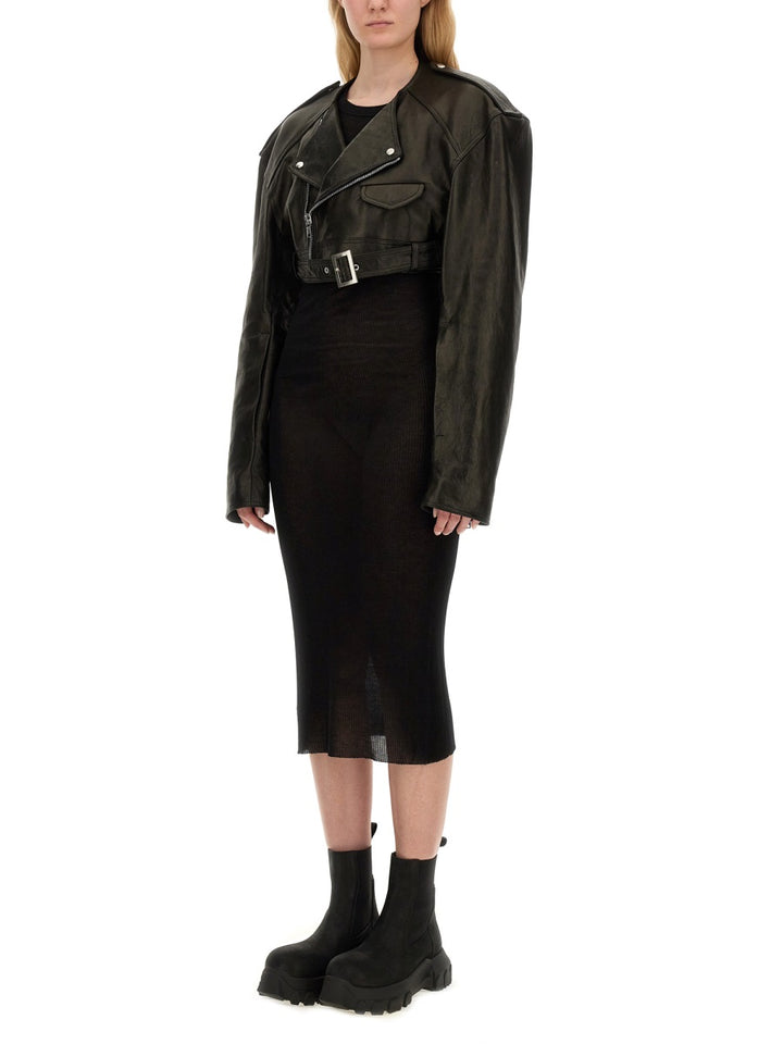 Rick Owens Leather Jackets - Black | Wanan Luxury