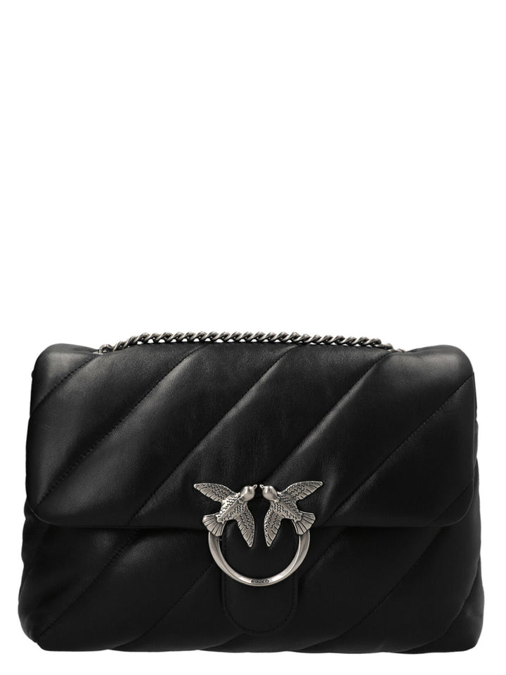 Love Big Puff Crossbody Bags Black