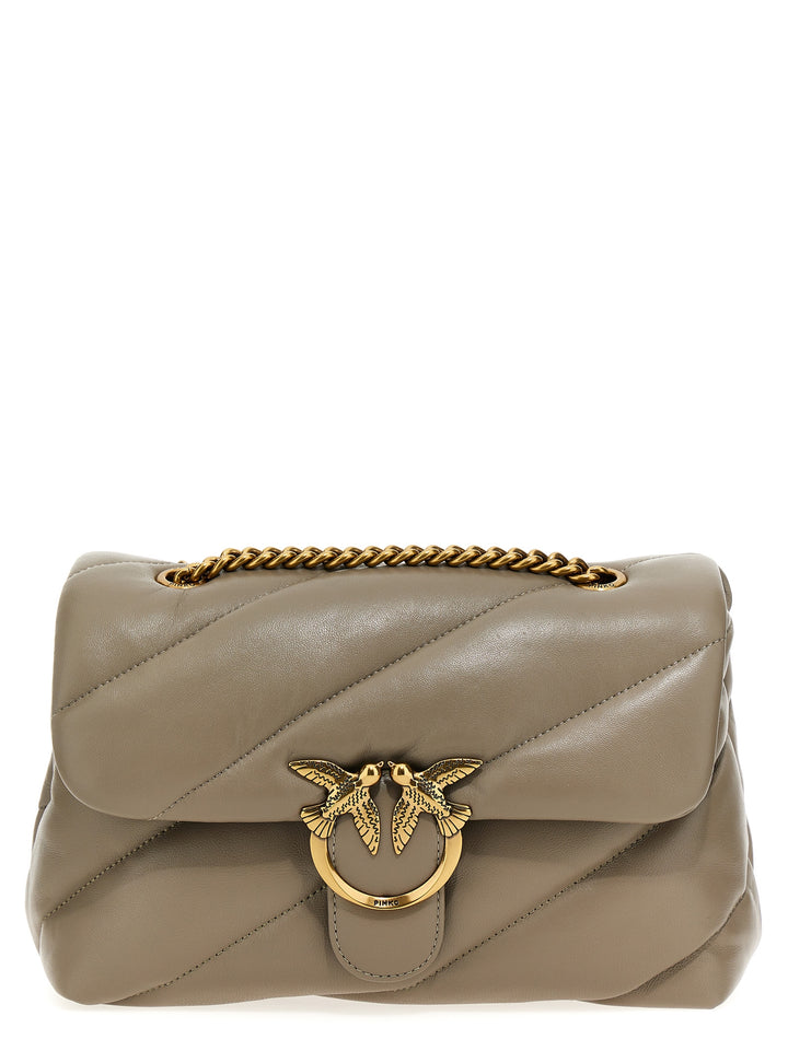 Love Classic Puff Crossbody Bags Beige