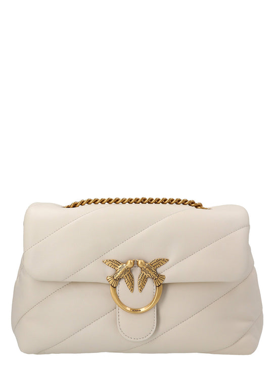 Classic Love Puff Crossbody Bags White